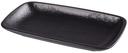 Yanco Noble Black Color Glazed Porcelain Black Rectangular Plate, 10-1/8 x 5-7/8 x 1-1/4 inch -- 24 per case