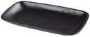 Yanco Noble Black Color Glazed Porcelain Black Rectangular Plate, 12 x 6-5/8 x 1-1/2 inch -- 24 per case