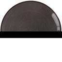 Yanco Peacock Color Glazed Porcelain Gray Coupe Plate, 8-1/4 x 3/4 inch -- 24 per case