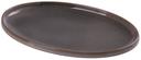 Yanco Peacock Color Glazed Porcelain Gray Oval Plate, 14 x 9 x 1-1/2 inch -- 12 per case