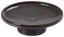 Yanco Peacock Color Glazed Porcelain Gray Footed Dessert Plate, 7-1/2 x 2-1/2 inch -- 12 per case