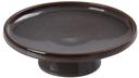 Yanco Peacock Color Glazed Porcelain Gray Footed Dessert Plate, 9 x 3 inch -- 12 per case