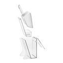 Cal-Mil 32 Ounce Polycarbonate Freestanding Ice Scoop Holder, 6 x 5.25 x 11.5 inch