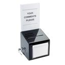 Cal-Mil Black Suggestion Box with Key, 7 x 7 x 16 inch