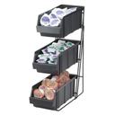 Cal-Mil Iron Condiment Display with 3 Removable Bins, 14 x 9 x 7 inch