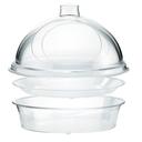 Cal-Mil Turn N Serve Clear Courmet Cover Set, 12 inch Dia x 5.5 inch