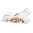 Cal-Mil Clear Standard Rectangular Bakery Tray Cover with Center Hinged Lid, 12 x 20 x 4 inch