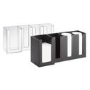 Cal-Mil Classic Black Four Section Countertop Cup Lidand Napkin Organizer, 17.50 x 5.00 x 8.00 inch