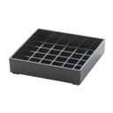 Cal-Mil Classic Black Square Drip Tray, 4 x 4 x 1 inch