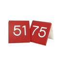 Cal-Mil Red with White Engraved 51 to 75 Number Tent Set, 3 x 3 inch