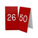 Cal-Mil Black with White Engraved 26 to 50 Number Tent Set, 3.5 x 5 inch