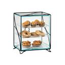 Cal-Mil Glacier Display Case with Trhee 10 x 14 inch Acrylic Green Glass Tray, 16 x 12 x 19 inch