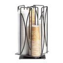 Cal-Mil Black Iron Revolving Cup/Lid Organizer, 8 x 8 x 17.5 inch