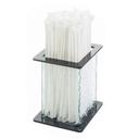 Cal-Mil Faux Glass Large Stir Sick and Straw Holder, 4.75 x 4.75 x 5.5 inch