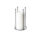 Cal-Mil Iron Black Single Beaded Countertop Cup and Lid Organizer with Straight Posts, 4.13 x 4.13 x 8.13 inch