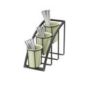 Cal-Mil Mission Black Vertical 3 Tier Display, 7 x 13 x 10.75 inch