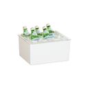 Cal-Mil White Classic Melamine Ice Housing with Clear Pan, 10 x 12 x 7 inch