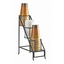 Cal-Mil Iron Black Three Tier Countertop Cup and Lid Organizer, 5 x 12 x 15 inch