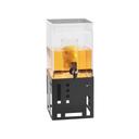 Cal-Mil Squared 1.5 Gallon Black Beverage Dispenser with Infusion Chamber, 7.5 x 9.5 x 17.75 inch