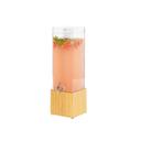 Cal-Mil Bamboo 3 Gallon Acrylic Beverage Dispenser with Ice Chamber, 8.25 x 9.75 x 26.75 inch