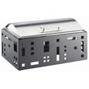 Cal-Mil Squared 9 Quart Black Roll Top Chafer, 23 x 15 x 16 inch