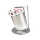 Cal-Mil Iron Silver Frame Single Ring Display with Solid Stainless Steel Cylinder, 6 x 6 x 6 inch