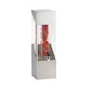 Cal-Mil 3 Gallon Square Stainless Steel Beverage Dispenser with Infusion Chamber, 7.25 x 9.5 x 24.5 inch