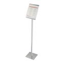 Cal-Mil Silver One by One Metal Magnetic Sign Display, 8.75 x 8.75 x 46.125 inch