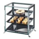 Cal-Mil Soho Three Tier Black Display Case with Rear Door, 17 1/4 x 12 3/4 x 20 3/4 inch