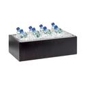 Cal-Mil Midnight Bamboo Ice Housing with Clear Pan, 12 x 20 x 6.5 inch