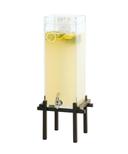 Cal Mil 3 Gallon Acrylic Black One By One Beverage Dispenser with Ice Chamber, 10.25 x 10.5 x 25.5 inch.