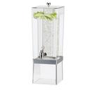 Cal-Mil 3 Gallon Econo Silver Metal Band Beverage Dispenser with Ice Chamber, 8 x 10 x 24 inch