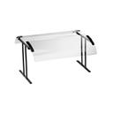 Cal-Mil Black Double Face Table Mount Buffet Guard, 49.25 x 27.25 x 21.5 inch