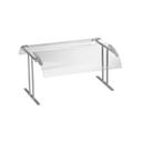 Cal-Mil Silver Double Face Table Mount Buffet Guard, 73.25 x 27.25 x 21.5 inch