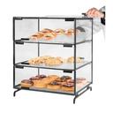 Cal-Mil Three Tier Black Pastry Display Case, 16 x 20 x 23 inch