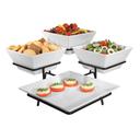Cal-Mil Melamine Platter and Square Bowl Display, 19.5 x 19.5 x 11 inch