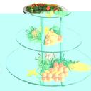 Cal-Mil Round 3 Tier Mirror Riser, 24 inch Dia x 18.75 inch