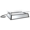 Cal-Mil Small Ice Carving Mirror Pedestal with Drainage Hose and 110 Volt LED Lighting, 19 x 27 x 10 inch