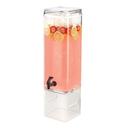 Cal-Mil Clear Square Acrylic Beverage Dispenser with Handles Drip Tray and Ice Chamber, 3 Gallon Capacity