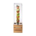 Cal-Mil Bamboo 3 Gallon Acrylic Crate Beverage Dispenser with Infusion Chamber, 8 x 8 x 25.5 inch