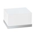 Cal-Mil Luxe White Stainless Steel Rectangular Riser, 12 x 10 x 6.5 inch