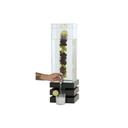 Cal-Mil Midnight Bamboo 3 Gallon Acrylic Crate Beverage Dispenser with Infusion Chamber, 8 x 8 x 25.5 inch