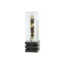 Cal-Mil Midnight Bamboo 3 Gallon Acrylic Crate Beverage Dispenser with Infusion Chamber, 8 x 8 x 25.5 inch