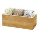 Cal-Mil Madera Three Section Jar Display, 14 x 5.5 x 6 inch