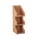 Cal-Mil Bamboo 3 Tier 3 Bin Condiment Display with Clear Bin Face, 7 x 5 x 16 inch