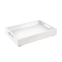 Cal-Mil White ABS Room Service Tray with Handles, 16 x 13 x 2.25 inch -- 2 per case