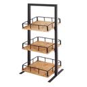 Cal-Mil Madera 3 Tier Merchandiser, 12 x 12 x 31 inch