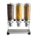 Cal-Mil Black Turn and Serve 3 Cylinder Cereal Dispenser, 19 x 11 x 25.63 inch