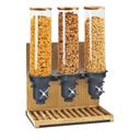 Cal-Mil Madera 4.5 Liter Triple Canister Cereal Dispenser, 19.25 x 9.75 x 26.5 inch