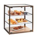 Cal-Mil Sierra Square 3 Tray Vintage Bakery Case with Wood Base, 21 x 17 x 23.25 inch